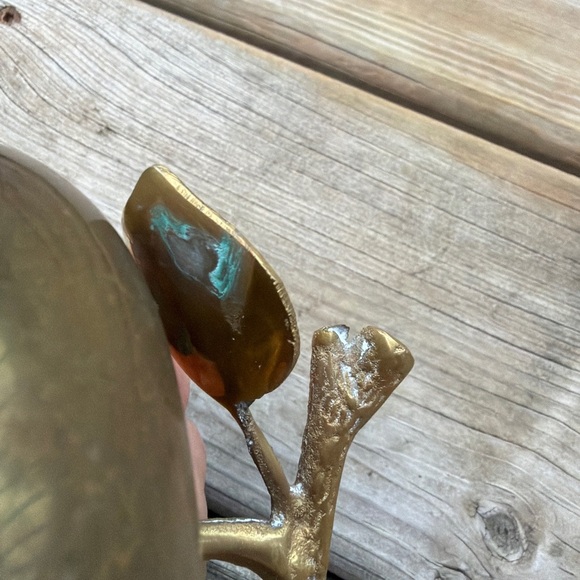 Vintage Apple set of 2 silver plated and brass trinket Box Container - Picture 4 of 15